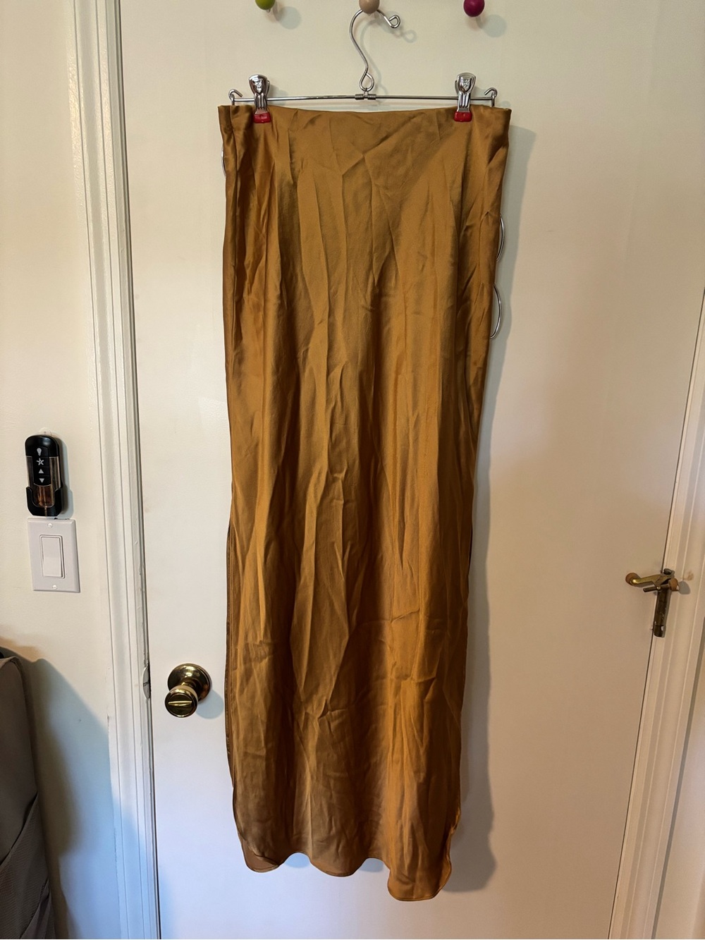 Banana Republic Camel 100% silk Maxi Skirt